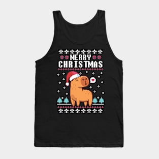 Merry Christmas capybara Tank Top